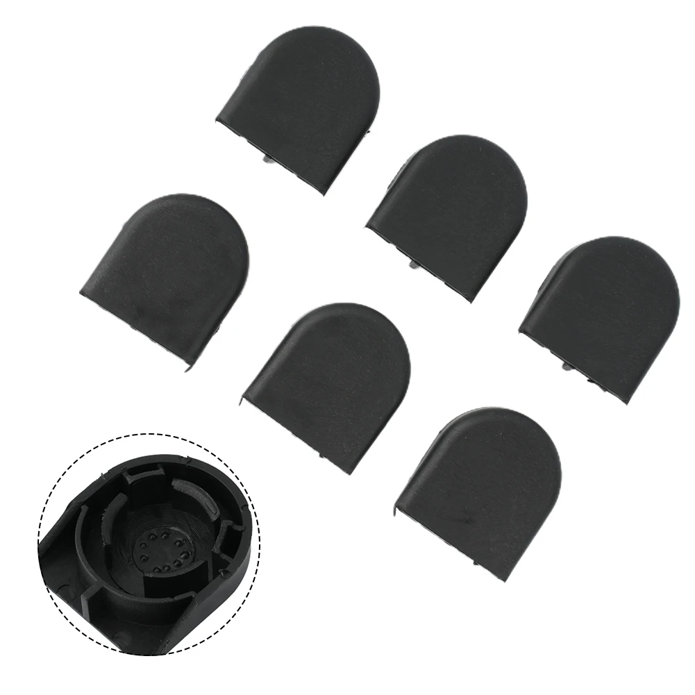 85292-0F010 Wiper Head Cap 31x28x9.3mm 6PCS Accessories For For COROLLA VERSO Parts Plastic Reliable Black