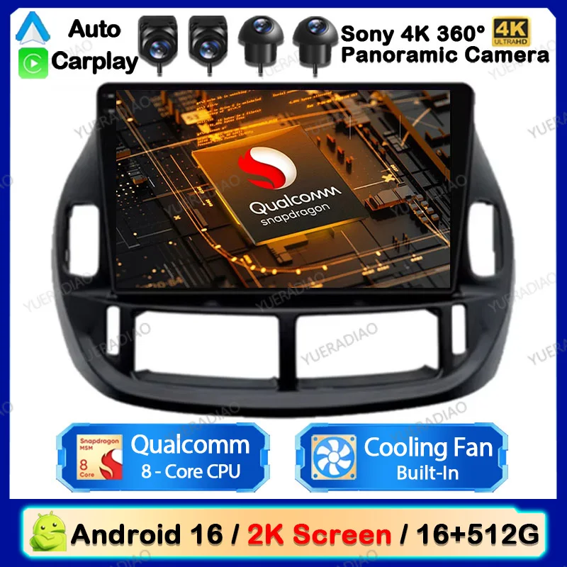 Android 16 Car Radio For Toyota Previa ESTIMA ACR30 Tarago 2002 - 2006 Touch Screen Bluetooth Car Radios Carplay Automotive 2DIN