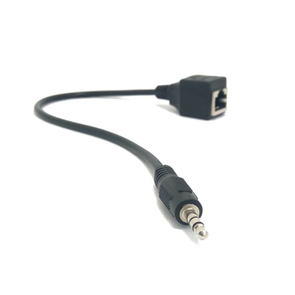 HL kabel Audio Jack Male 2017 3.5mm ke RJ45 aksesori kabel jaringan LAN Ethernet FE13