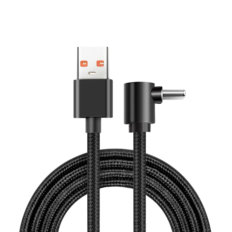 Cable trenzado de 90 grados, Cable PD de 0,25 m/0,5 m/1m/2m, 4A, Cable USB a tipo C para iPhone, Samsung, Huawei, Xiaomi, Macbook