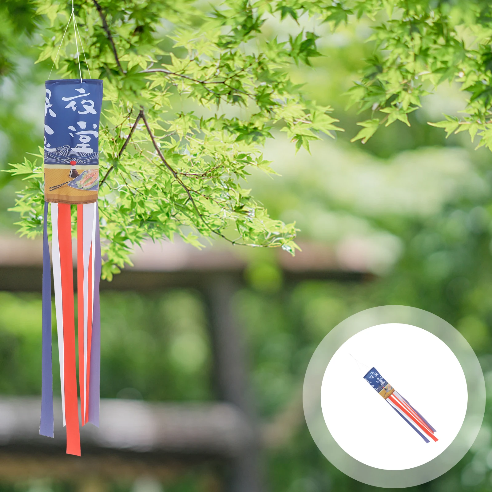 Manga de viento de estilo japonés, decoración de jardín al aire libre, calcetines de viento para Festival, tubo de aire resistente a la intemperie, plegable, 1 ud.