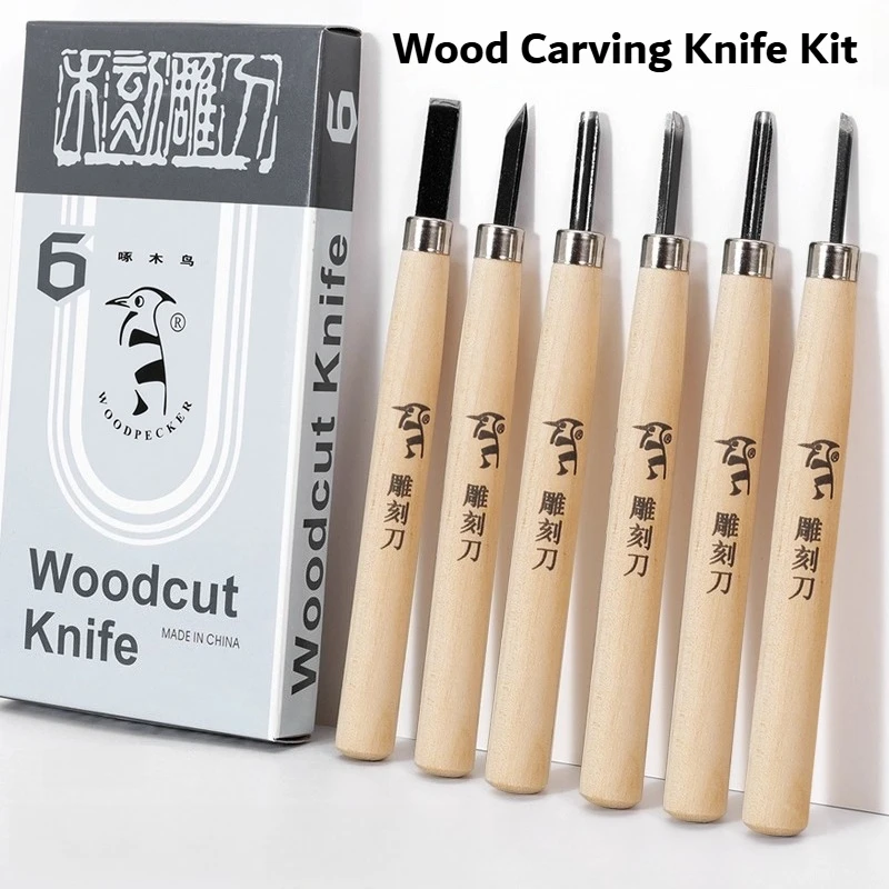 WOODCUT Knives Printmaking Tools Parallel Knives Curved Kniv