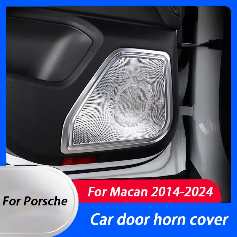 

For Porsche Macan GTS 95B 2014-2024 Car Door Audio Speaker Cover Horn Decorative Cover Interior Modification Accessories