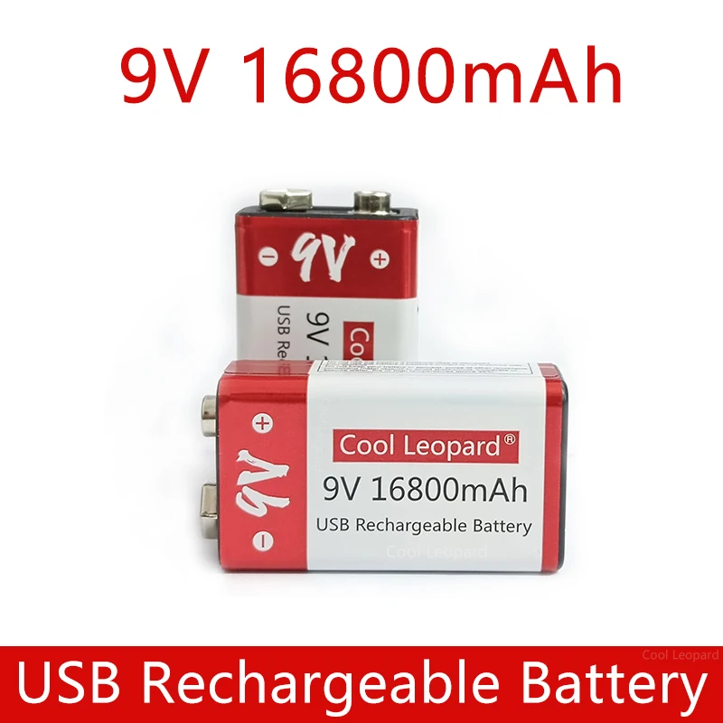 

9V 16800mAh Lithium Ion Rechargeable Battery 2022 New 9V Micro USB Battery,For Household Massager,Microphone,Walkie Talkie.