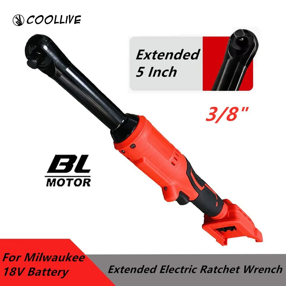 Extended Electric Ratchet Wrench 3/8