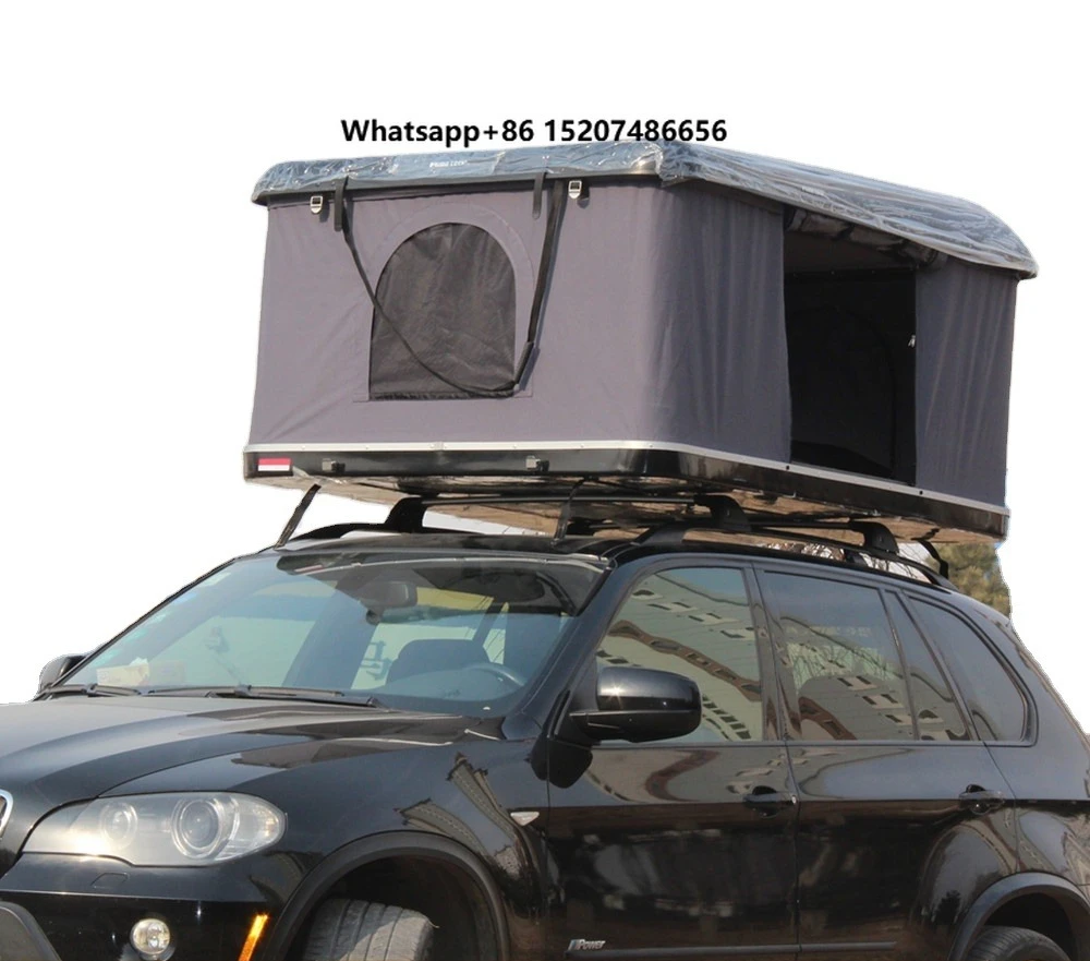 Modern Canvas Hard Shell Roof Top Tent for Car Waterproof Design Quick Automatic Opening Four-Season Use One Bedroom