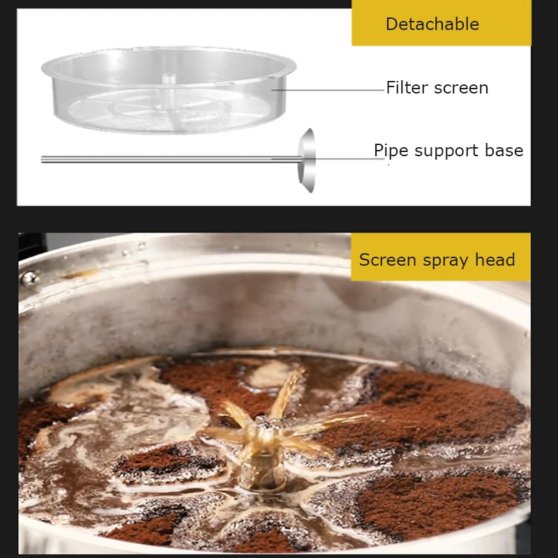 커피 버킷 스테인레스 스틸 가정용 상업용 더블 레이어 304 자동 기계 차