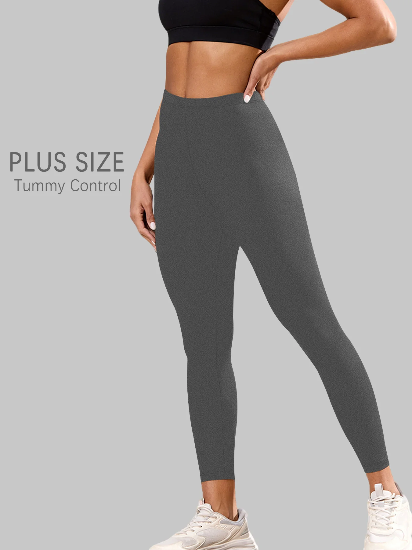 

Plus size Low Rise Super Soft Leggings for Women - High Elasticity Tights for Yoga Running Workout Casual Wear