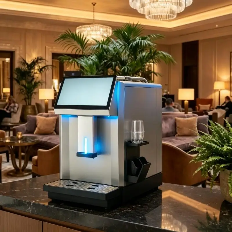 Professional Commercial Grade Automatic Vending Coffee Machine for Hotel Office 1.5kg Bean Hopper Espresso Maker  Smart