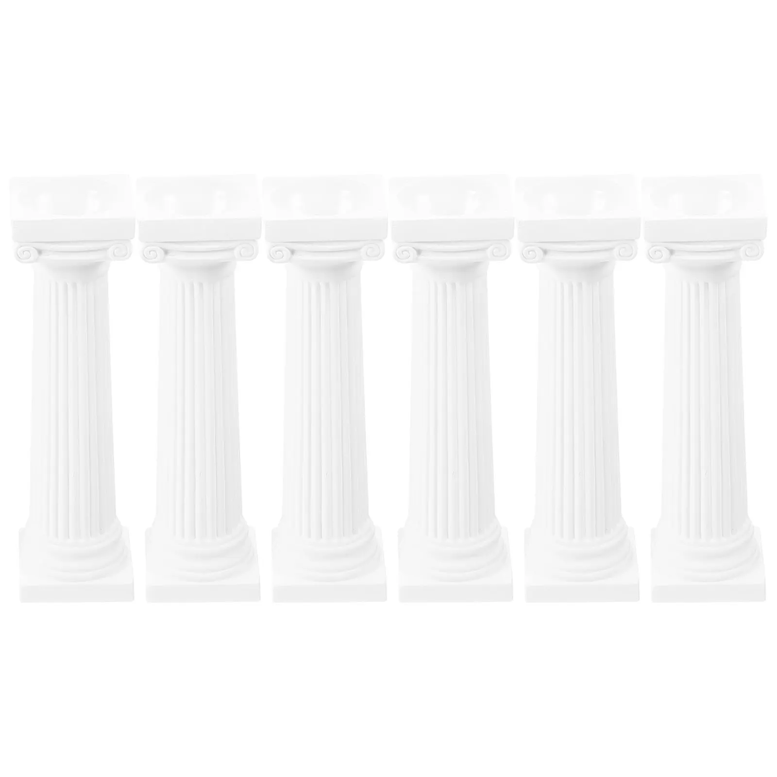 

6pcs Mini Roman Pillar Home Decor Column DIY Interior Plastic Outdoor Decoration Garden Artistic Ornament Miniature Landscape