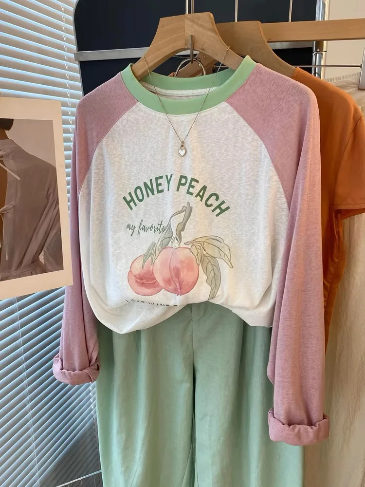 

Fashion Classic Honey Peach Niche Fashion Thin Version China-Chic Ins Style Sweater Women's Lovers American Loose Outdoor Sports