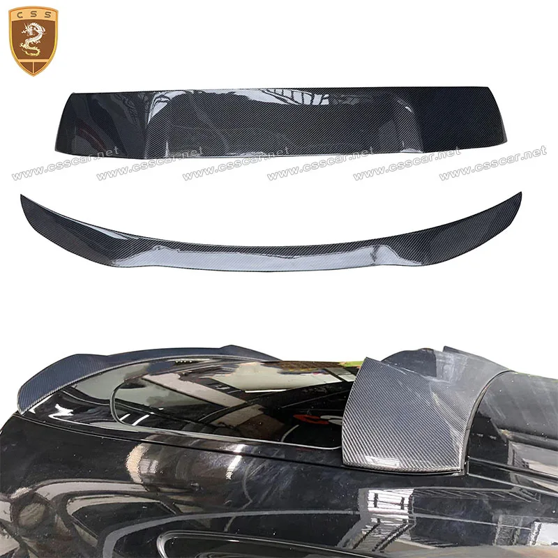 Dry Carbon Fiber Rear Roof Spoiler Lip Wing For Benz GLE Coupe C167 2021 2022 MSY Style Car Tailgate Splitter Lip Spoilers