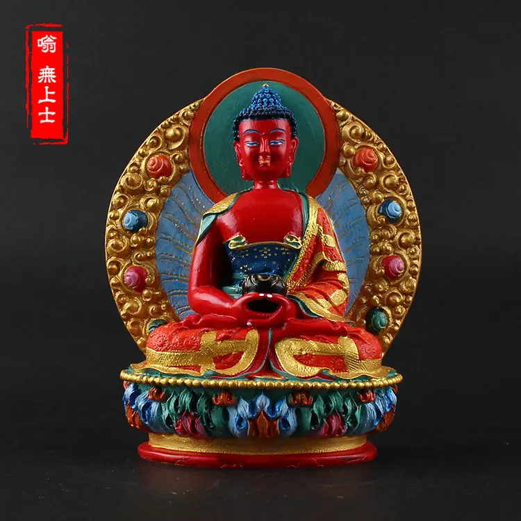 

Amitabha Buddha statue Tibetan pure painted statue Portable Sanbao Tantra statue Featured home ornaments