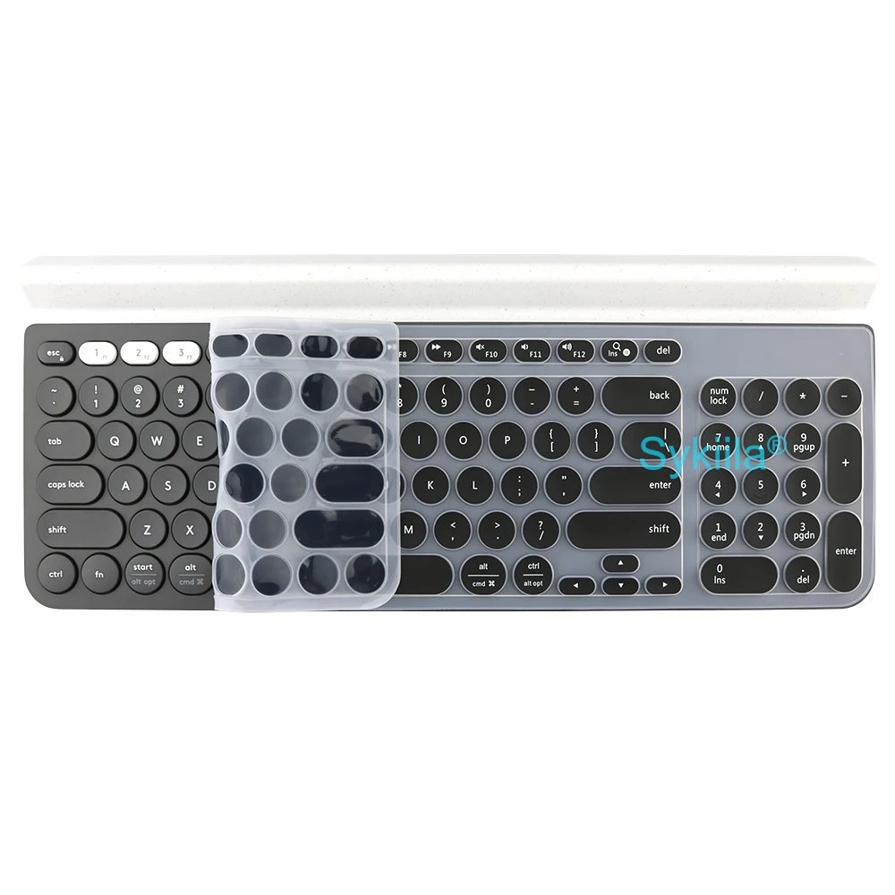 K780 لوحة المفاتيح غطاء ل وجيتك K780 سماعة لاسلكية تعمل بالبلوتوث شفافة واضح فيلم أسود سيليكون واقي TPU الجلد حالة ضئيلة