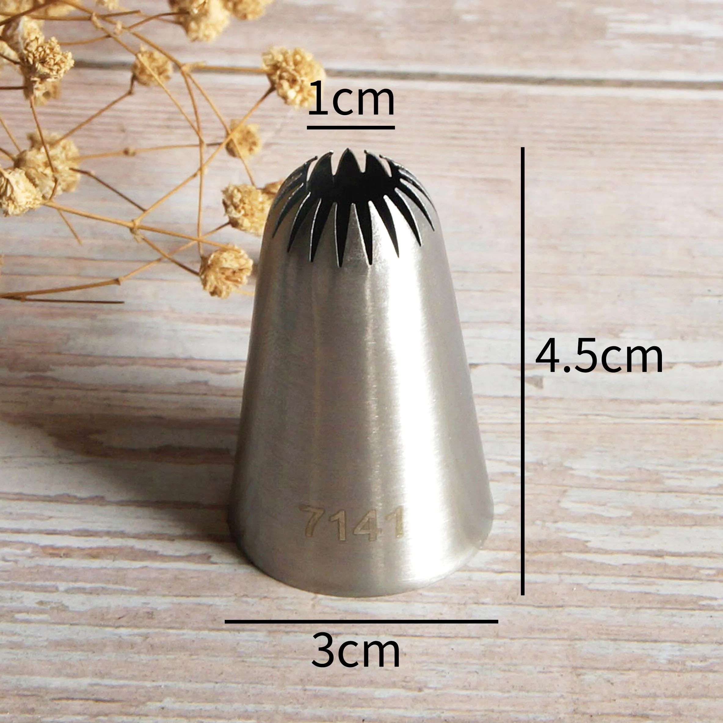 #7141 Large Size Drop Flower Piping Tip Cream Nozzle Decor Tip Icing Nozzle Cake Fondant Pastry Baking Decorating Tools