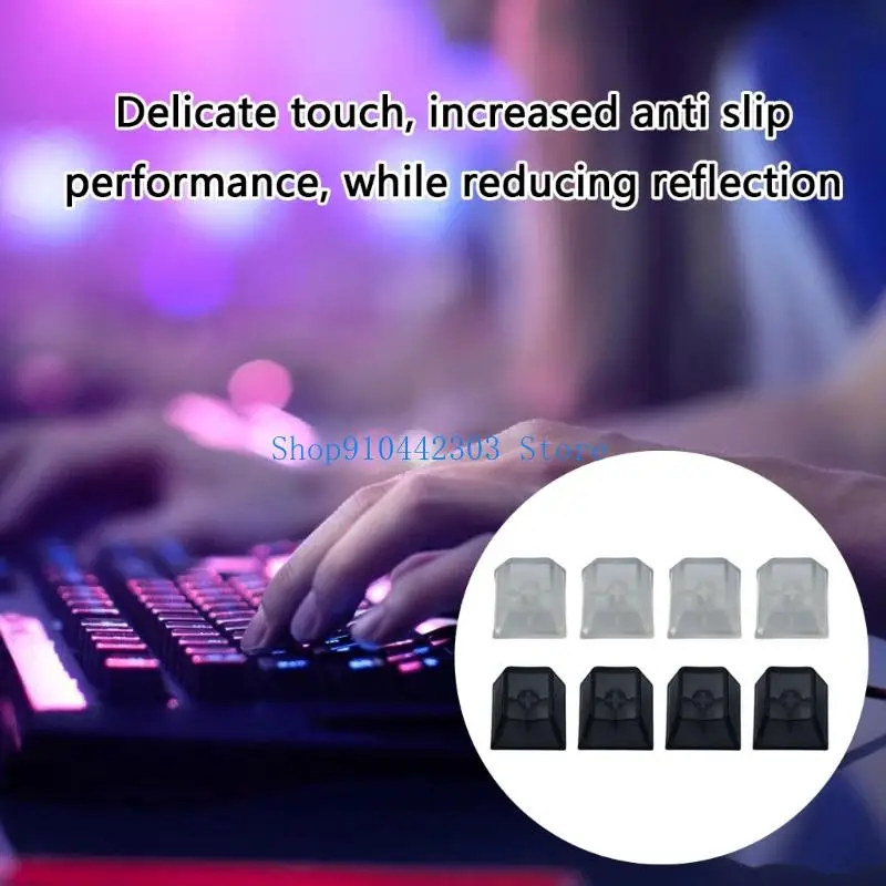 652F 4Pcs Transparent Keycaps Replacement Profile for MX Switches Accessories