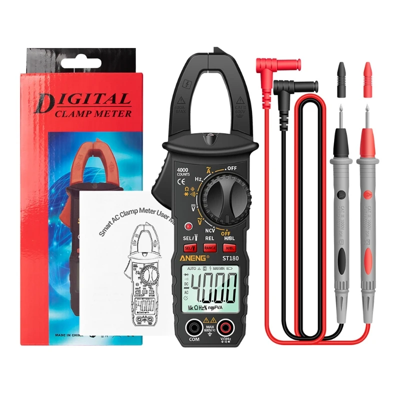 Digital Clamp Meter TRMS 6000 Counts,Colorful LCD Auto-Ranging Amp Voltage Tester Measures AC Current, NCV AC/DC DropShipping