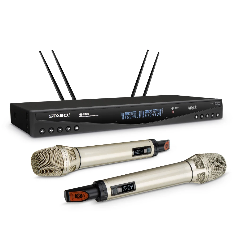 

STABCL 2 channels uhf karaoke wireless microphone wireless professional Mic
