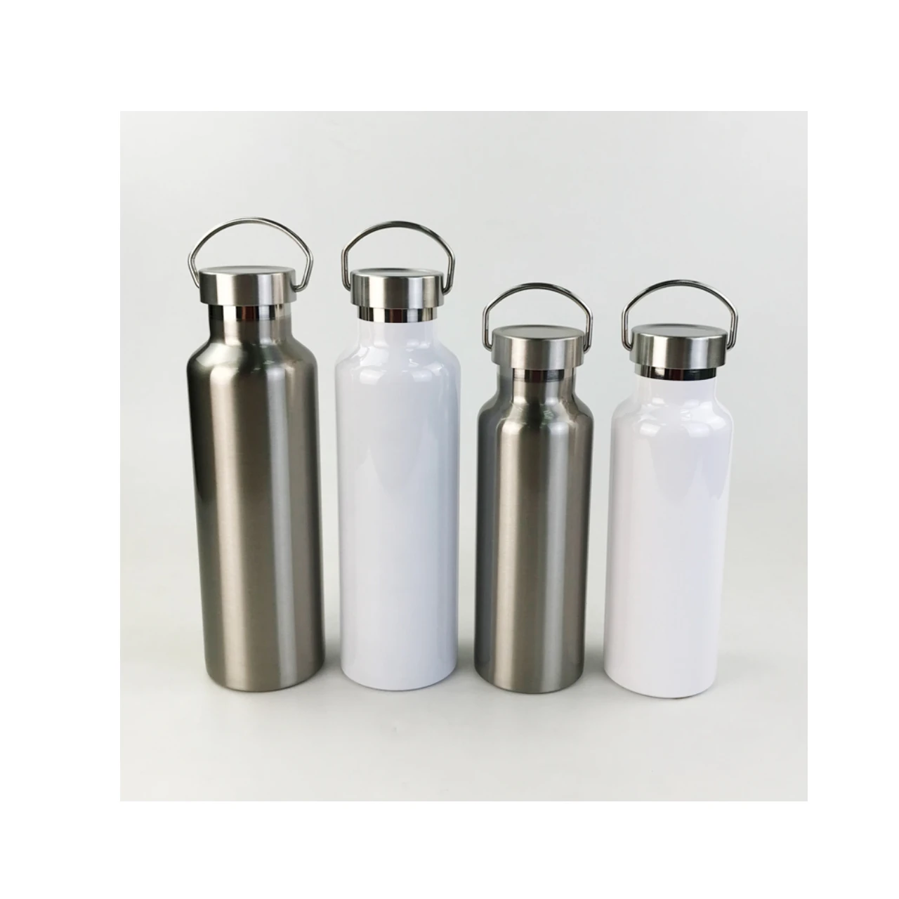 600/750ml Sublimation Blank Stainless Steel Wide Mouth Drinking Water Bottle Sports Cycle Outdoor Thermos Flask Drink Bottle