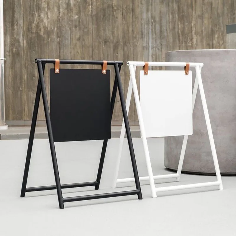 

Floor standing store vertical entrance display rack, three-dimensional small sign, outdoor wrought iron advertising board