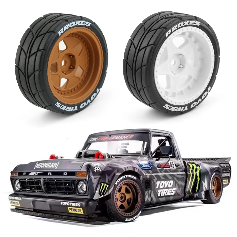 4pcs 1:10 RC Drift Car Tires Wheel for 1/10 Model Car Rally Universal HPI Kyosho Tamiya WRC TT02 XV01 Ford Pickup Tyre