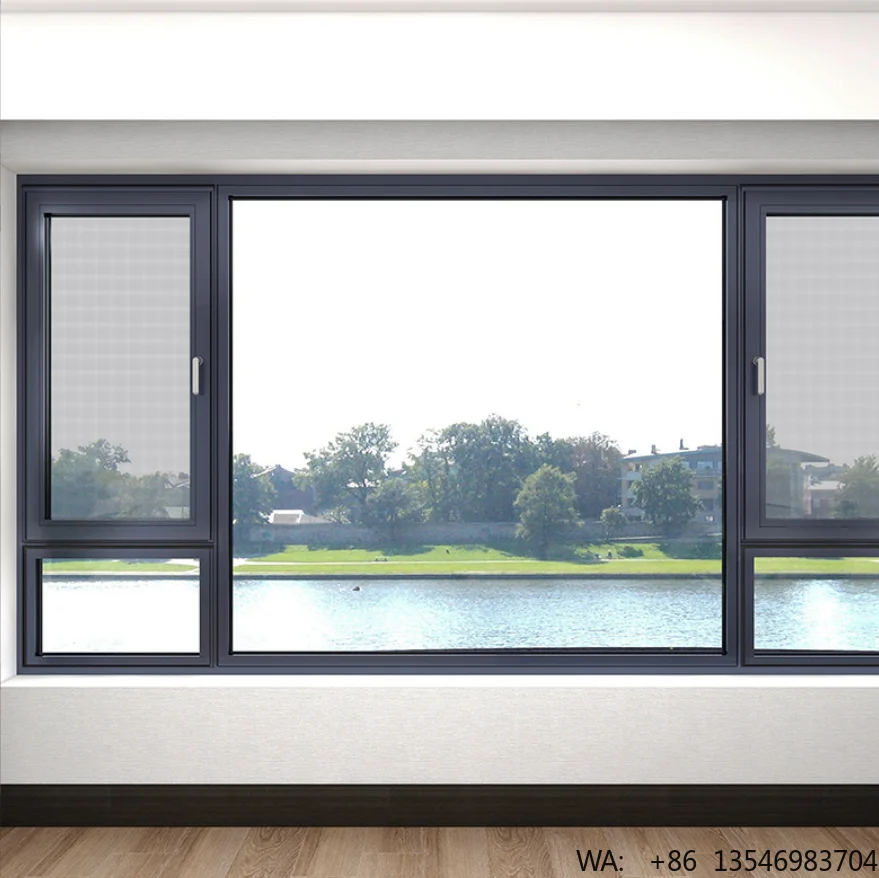

Deyu 120 Slim Frame Aluminum Alloy Horizontal Swing Casement Window Stainless Steel Soundproof High Transmittance/Low-E Villa
