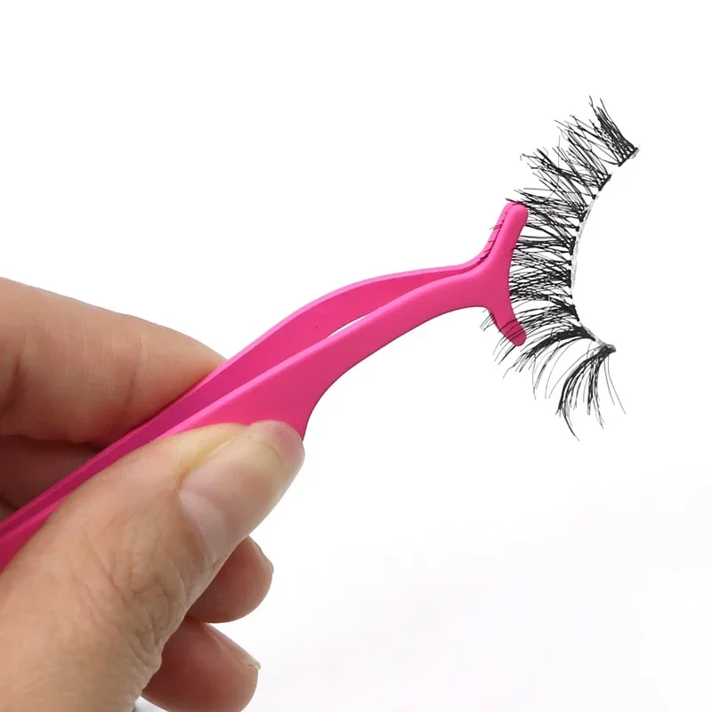 1Pcs Professional Magnetic Eyelashes Extension Applicator Stainless Steel False Eyelashes Curler Tweezer Clip Clamp Makeup Tool