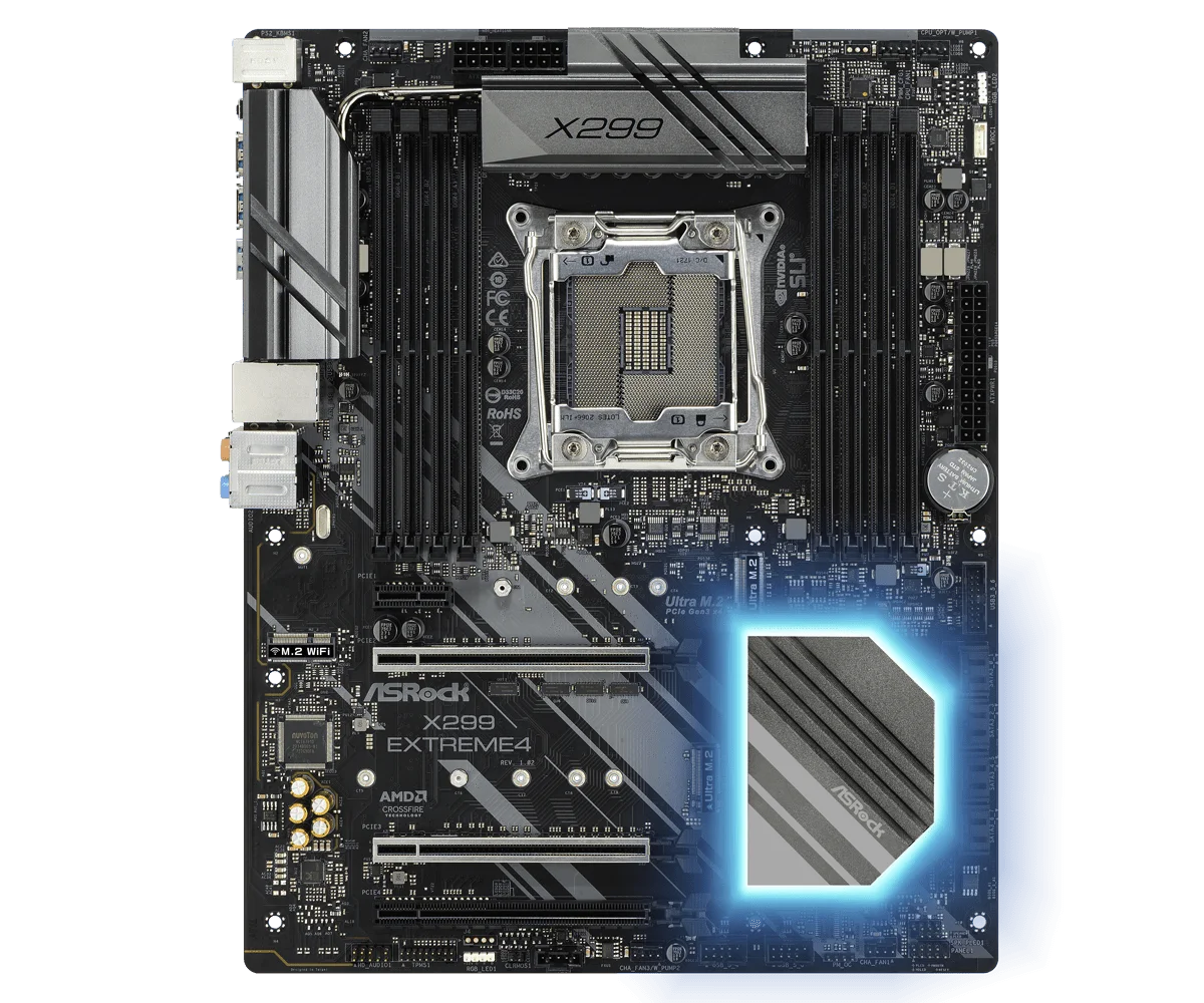 ASRock X299 Motherboard X299 Extreme4 LGA 2066 DDR4 256 GB unterstützt 9900 10940 7940 7820 10920 9940 7740 9820 CPU M.2 ATX