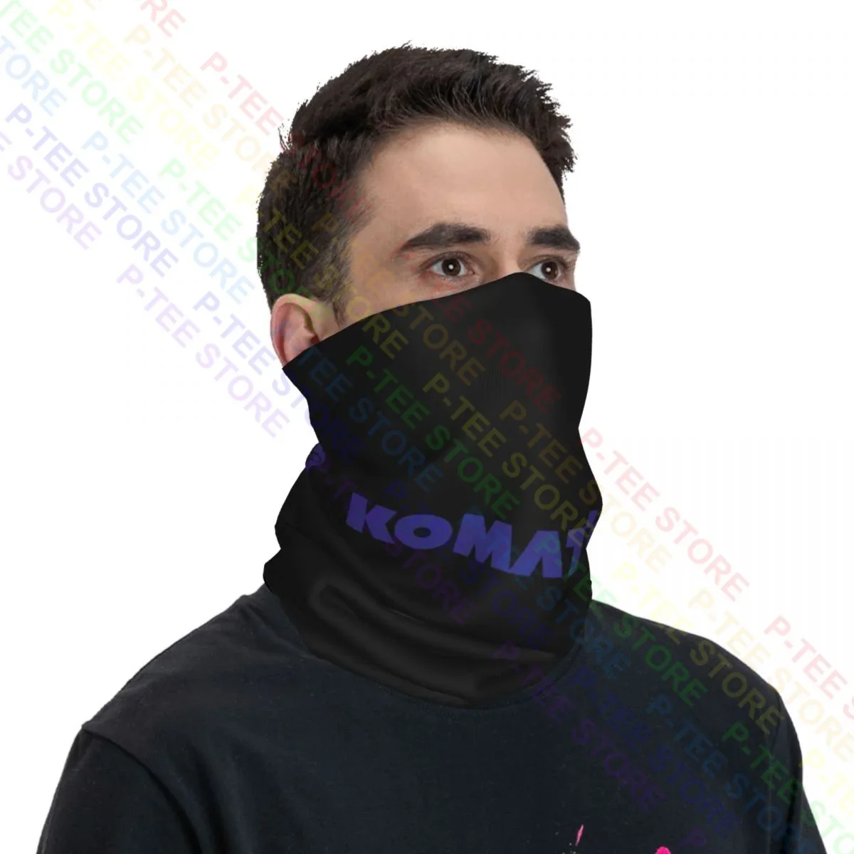 Komatsu Tractor Logo Embleem Auto Moto Halsbeenkap Bandana Sjaal Gezichtsmasker Sport Winddicht Buitensporten