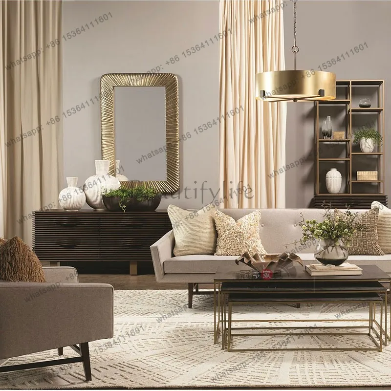 LJY European entrance decorative mirror wall-mounted aisle living room French