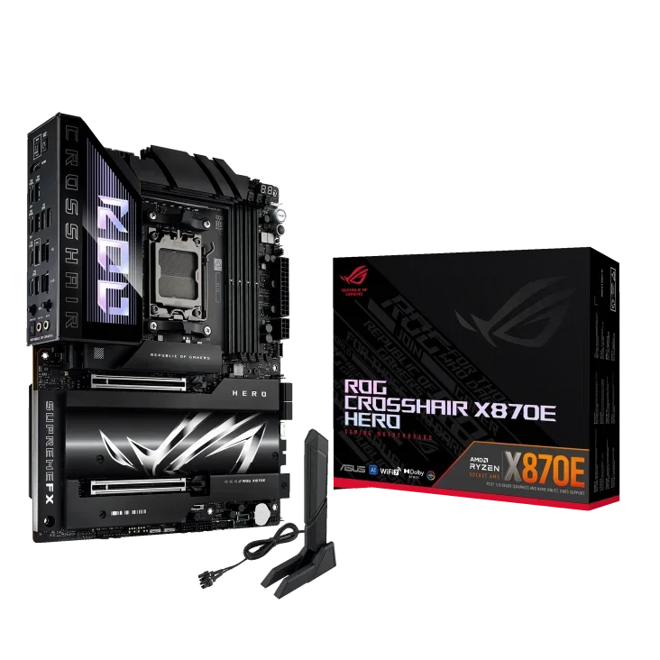 

Brand New arrival ROG CROSSHAIR X870E HERO motherboard with AMD R 9000 Series desktop processors used for desktop AI PC