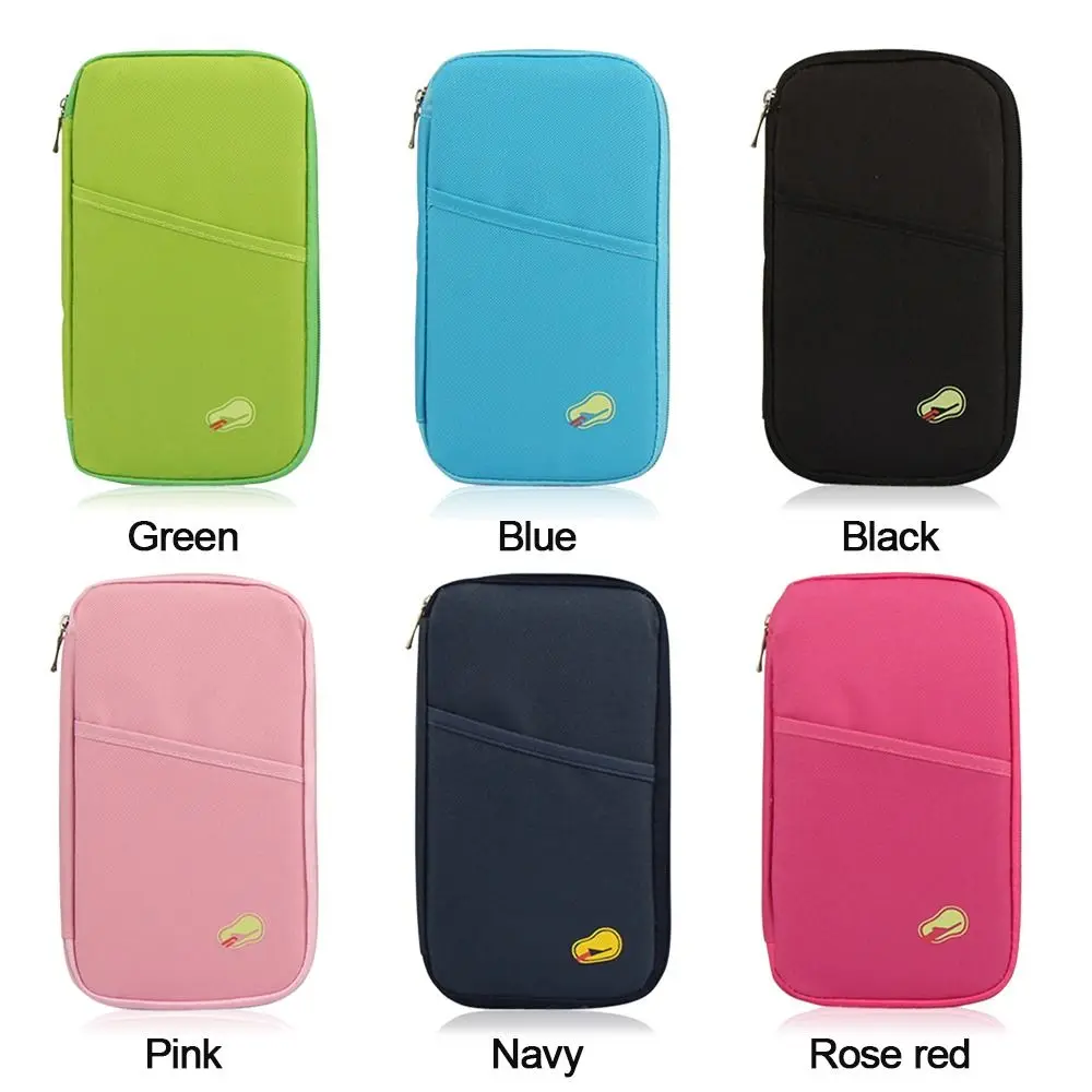 Portable Purse Zipped Case Passport Document Tickets Holder Wallet Bag Travel Organiser Credit Card Storage