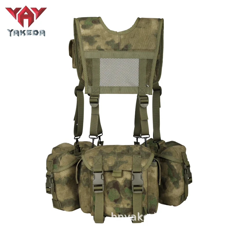 Yakeda Tactical Vest MOLLE System 1000D Nylon Outdoor Bellyband Field Wear-resistant Breathable Camouflage