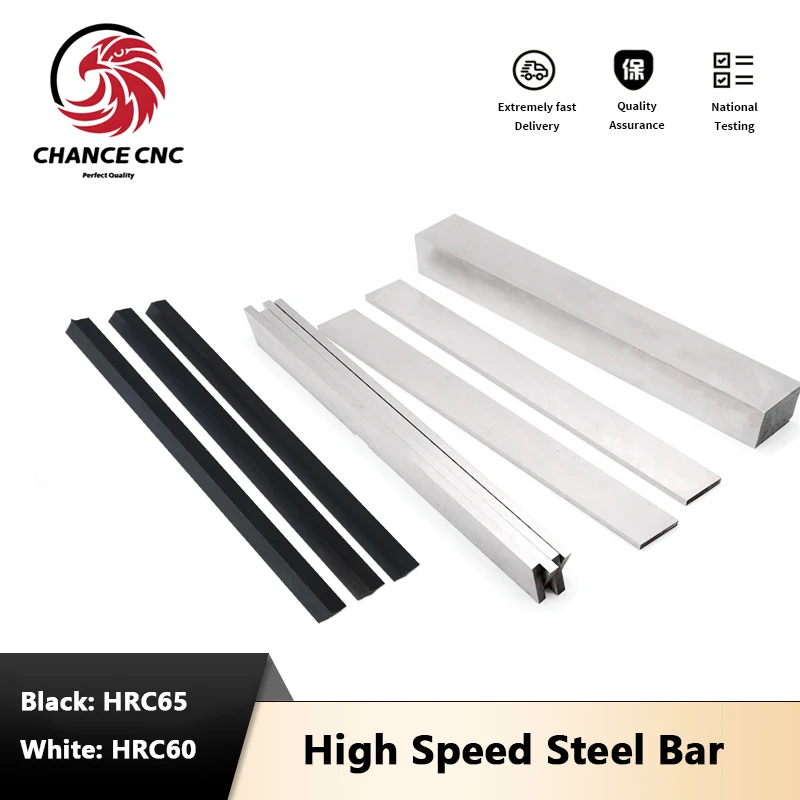 Lâmina de Aço Branca Super Dura Hrc6065 Lâmina de Aço de Alta Velocidade sem Cortes 6×8 8×10 10×12 12×16 mm Tira Faça Você Mesmo Faca de Aço Extinto Lath
