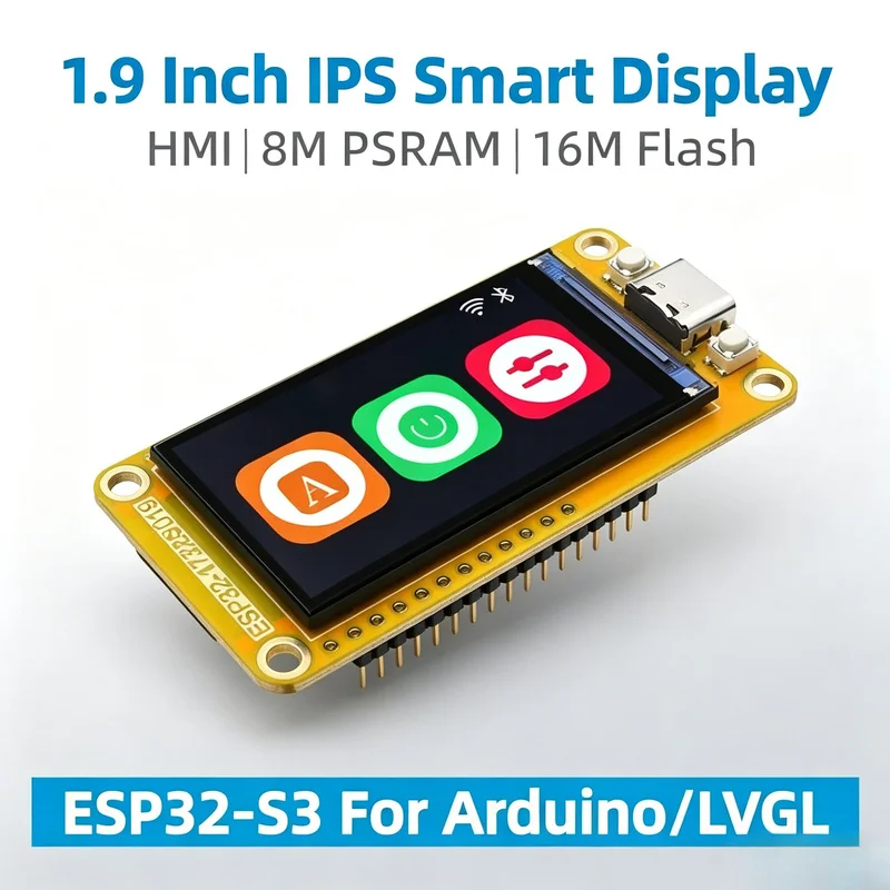 ESP32-S3 1.9  Display Screen HMI 8M PSRAM 16M Flash LVGL WIFI&170*320 1.9 Inch IPS LCD TFT Module