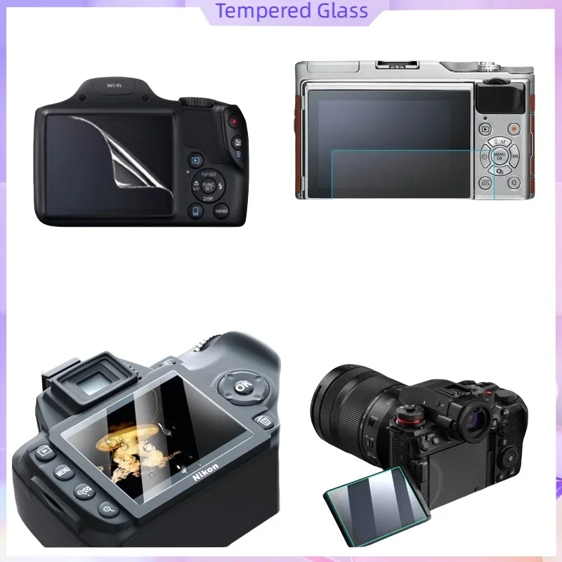 For Canon EOSR M5 M3 M10 100D KISS X7, Privacy Full Coverage Tempered Glass, 9H Scratch Resistant HD Clear Protective Film For C