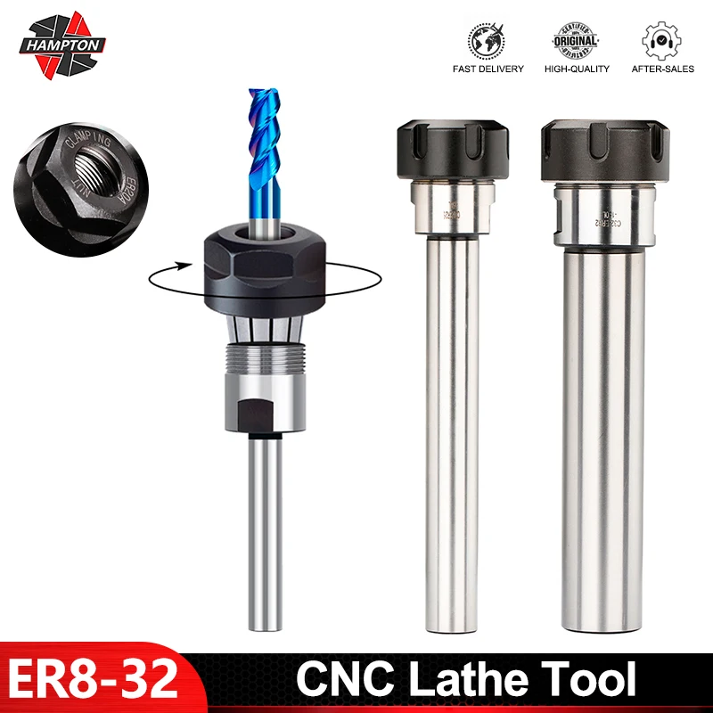 

ER8-32 CNC Milling Tool Collet C8/C10/C12/C16/C20/C25/C32 Extension Rod Collet Collet Chuck Holder CNC Lathe Tool Holder