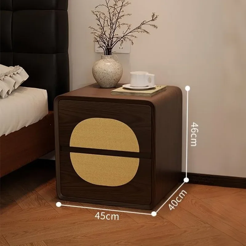 DSA retro bedside table wholesale antique style small apartment bedroom bedside table double pump storage locker