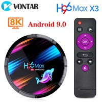 H96 MAX X3 Smart TV Box Android 9.0 Amlogic S905X3 Quad Core 128GB 64GB 32GB Dual Wifi 4K 1000M LAN Media palyer Set Top Box