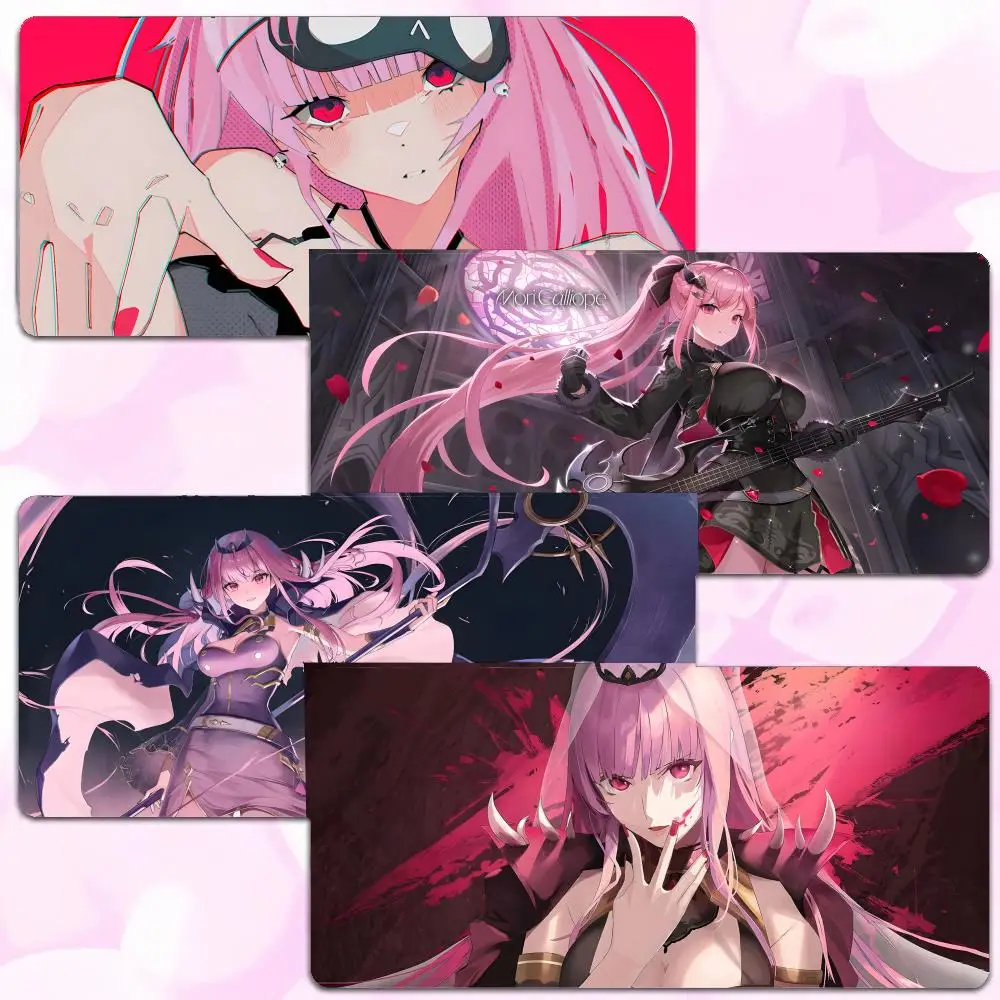 VTuber Reaper H-Hololive English Mori Calliope Mouse Pad Thick Lock Edge Gaming Desk Mat Large Size PC Mouse Pad Home decor