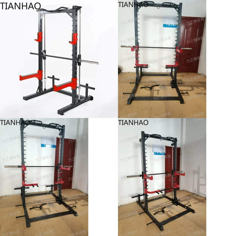 Cross-border Semi-Frame Squat Rack Smith Machine Power Rack Multi-Functional Strength Training Equipment
