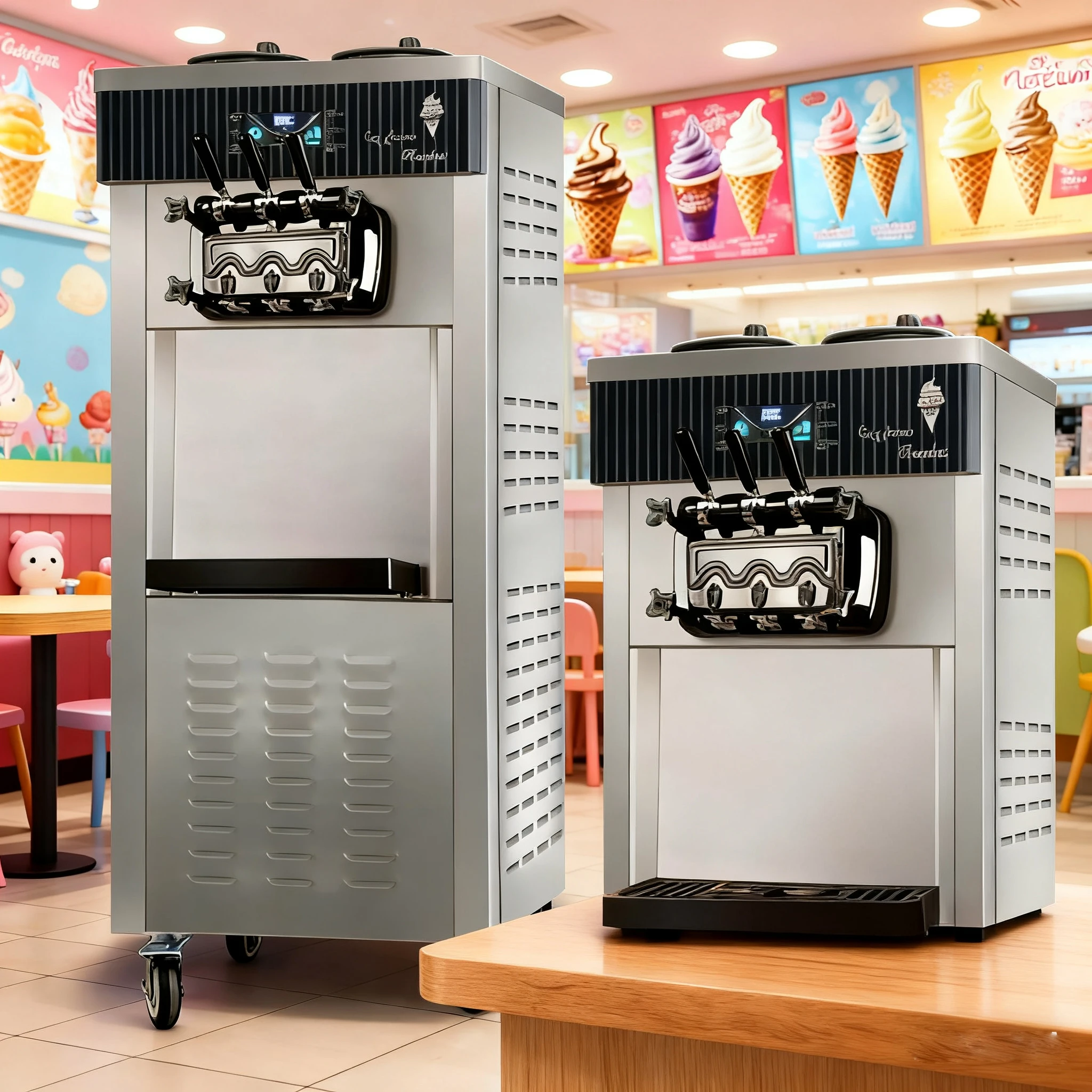 Commercial New High Productivity Ice Cream Making Machine Stainless Steel Soft Serve Yogurt Milk Machine