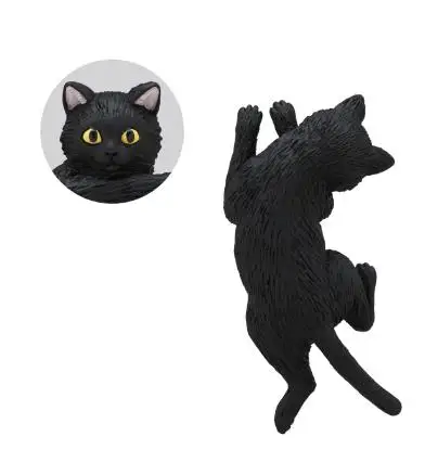 Genuine Gacha Scale Model Climbing Hanging Window Cat Refrigerator Sticker Model Decoration Action Figure Toys