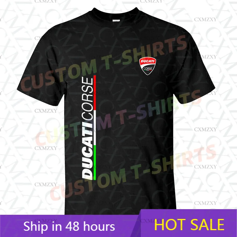 

2025 Men T Shirt Casual New Limited Classic Retro Ducatis Corse Logo T-shirt Graphic Summer Short Sleeves 100% Cotton S-3XL Tee