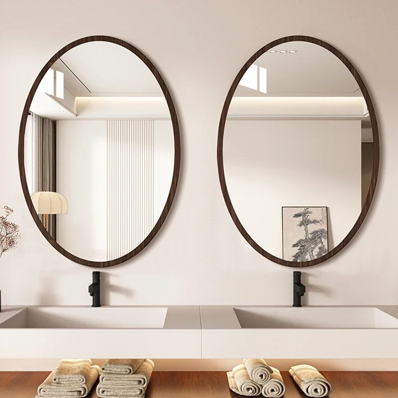 Floor Mirrors Bathroom Golden Mirror Large Dressing Light Big Makeup Desk Room Design Modern Espelho Ornaments Living Full Body