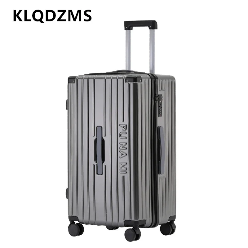 KLQDZMS 20"24"26"28 Inch Luggage Ladies Large Capacity Trolley Case Student Durable Boarding Box with Wheels Rolling Suitcase