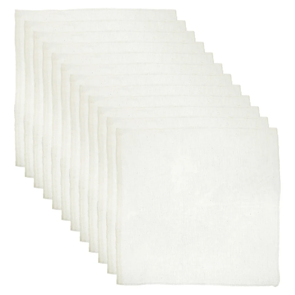 

12pcs Filter Cloth Reusable Cheesecloth Cheese Cloth For Tofu Straining Cotton Fabric Kitchen Gauze Fine Mesh Food Squeezer