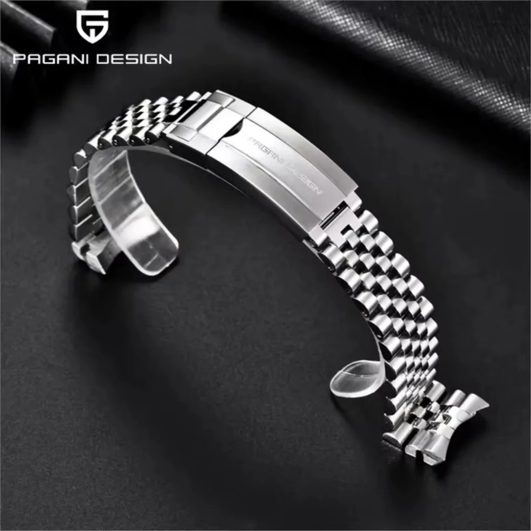 PAGANI DESIGN Original For PD1661,PD1662.PD1651 Watch 316L Stainless Steel Band Strap Jubilee bracelet width 20MM, length 220MM