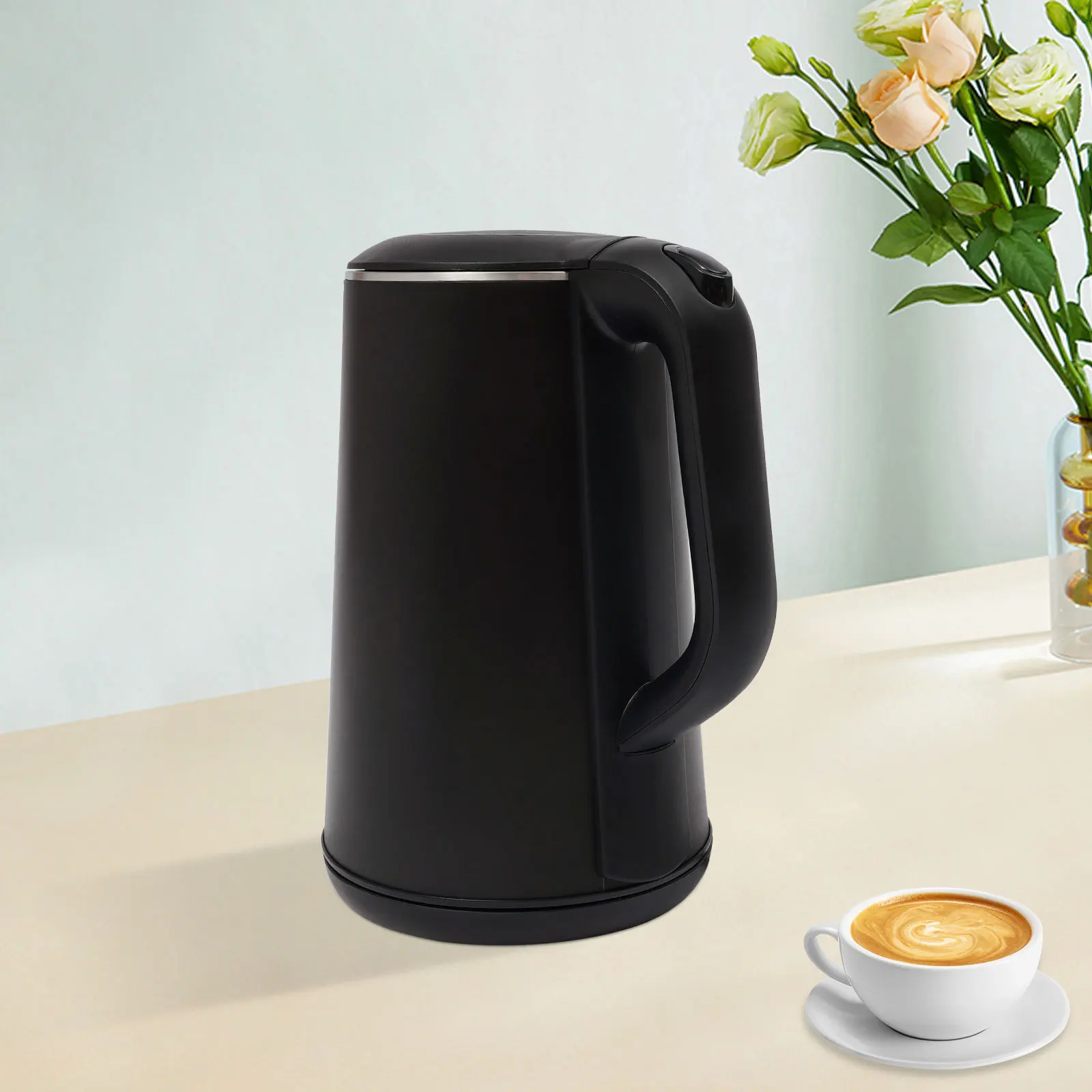 غلاية كهربائية للتحكم الذكي بقدرة 1500 وات، جهاز تسخين غلاية إبريق الشاي 1.5 لتر 45-100 ℃   للمطابخ والمقاهي والمكاتب