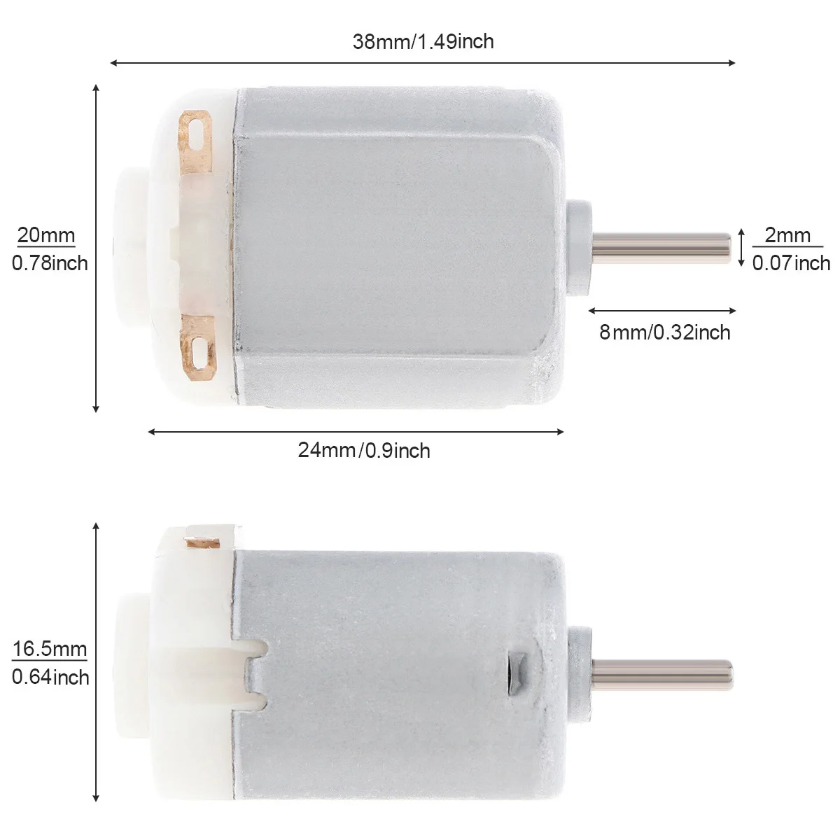 Micro 130 DC Motor Mini Fan Small Motor with Carbon Brush for DIY Electric Toys Hobbies and Household Appliances